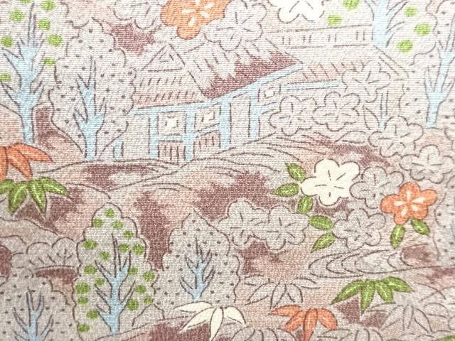  大正ロマン　紋錦紗 茶屋辻模様着物